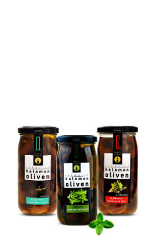Feinschmeckerset Oliven - Griechische Kalamata-Oliven Feinkost aus Griechenland Taste of Koroni