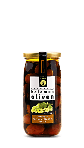 Taste of koroni schwarze Kalamata Oliven Glas 330g